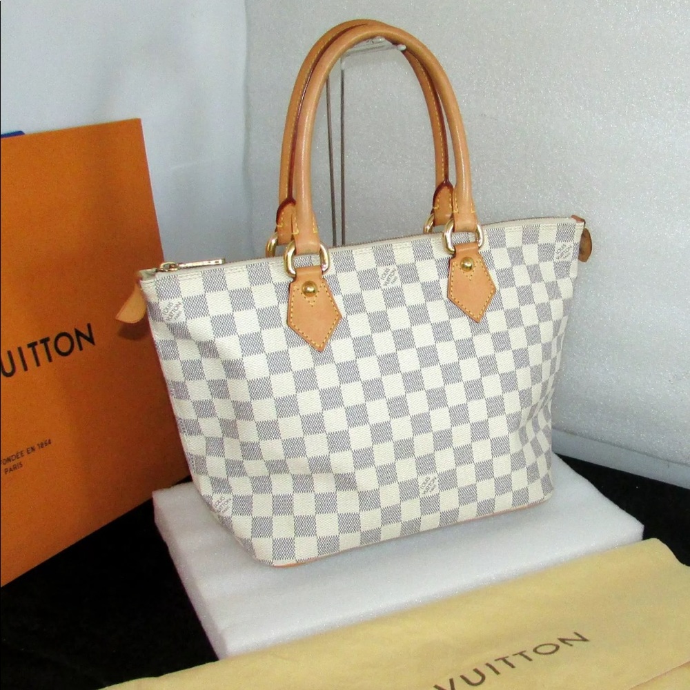 LOUIS VUITTON DAMIER AZUR SALEYA PM HANDAG SHOULDE